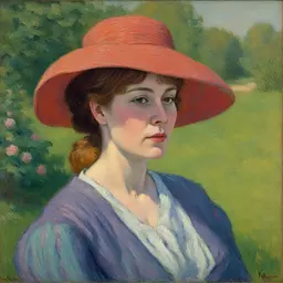 portrait of a woman by Henry Moret