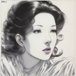 portrait of a woman by Hirohiko Araki