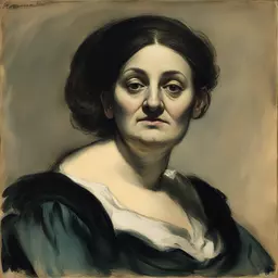 portrait of a woman by Honoré Daumier