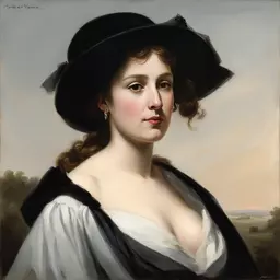 portrait of a woman by Horace Vernet