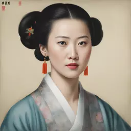 portrait of a woman by Hou China