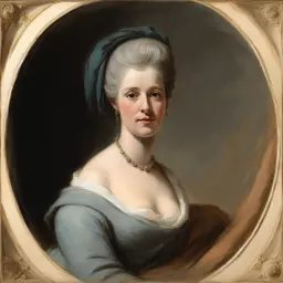 portrait of a woman by Hubert Robert