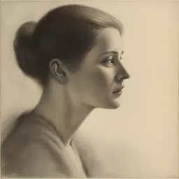 portrait of a woman by Hugh Ferriss
