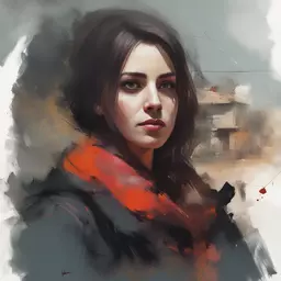 portrait of a woman by Ismail Inceoglu