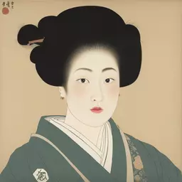 portrait of a woman by Itō Jakuchū