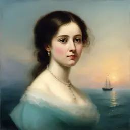 portrait of a woman by Ivan Aivazovsky