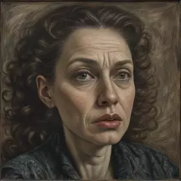 portrait of a woman by Ivan Albright