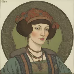 portrait of a woman by Ivan Bilibin