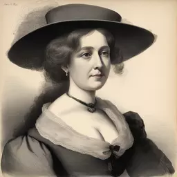 portrait of a woman by J. J. Grandville