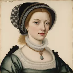 portrait of a woman by Jacques Le Moyne