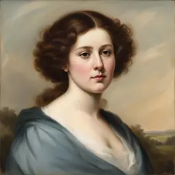 portrait of a woman by James Thomas Watts
