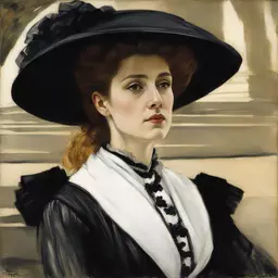 portrait of a woman by James Tissot