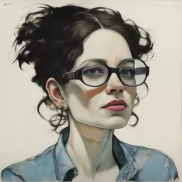 portrait of a woman by Jamie Hewlett