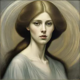 portrait of a woman by Jean Delville