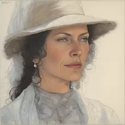 portrait of a woman by Jean Giraud
