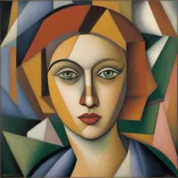 portrait of a woman by Jean Metzinger