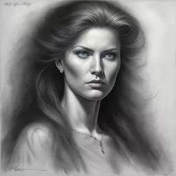 portrait of a woman by Jeff Easley