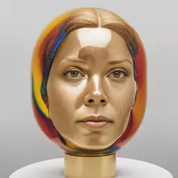 portrait of a woman by Jeff Koons