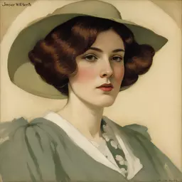 portrait of a woman by Jessie Willcox Smith