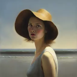portrait of a woman by Jimmy Lawlor