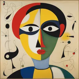 portrait of a woman by Joan Miró