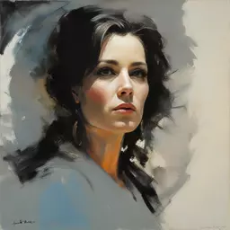 portrait of a woman by John Berkey