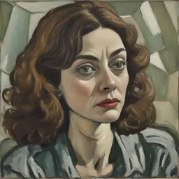 portrait of a woman by John Bratby