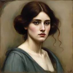 portrait of a woman by John William Waterhouse