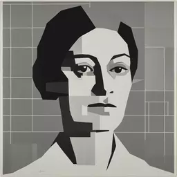 portrait of a woman by Josef Albers