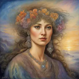 portrait of a woman by Josephine Wall