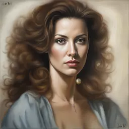 portrait of a woman by Julie Bell