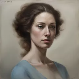 portrait of a woman by Justin Gerard
