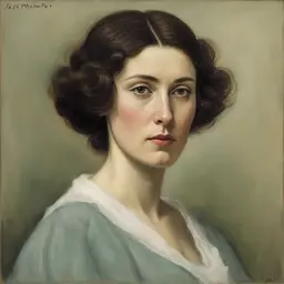 portrait of a woman by Józef Mehoffer