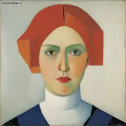portrait of a woman by Kazimir Malevich