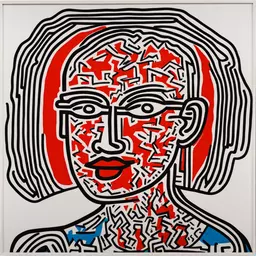 portrait of a woman by Keith Haring