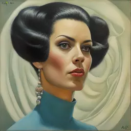portrait of a woman by Kelly Freas
