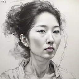 portrait of a woman by Kim Jung Gi