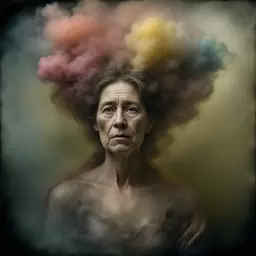portrait of a woman by Kim Keever