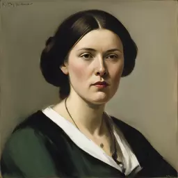 portrait of a woman by Kitty Lange Kielland
