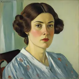 portrait of a woman by Konstantin Yuon
