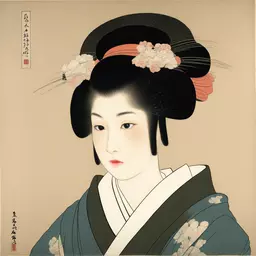 portrait of a woman by Koson Ohara
