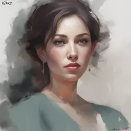 portrait of a woman by Krenz Cushart