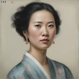 portrait of a woman by Kuang Hong