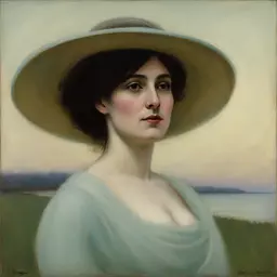 portrait of a woman by L. Birge Harrison