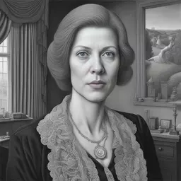 portrait of a woman by Laurie Lipton