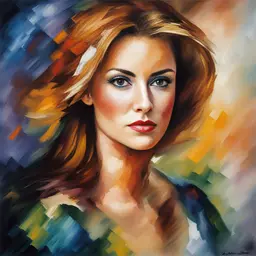 portrait of a woman by Leonid Afremov