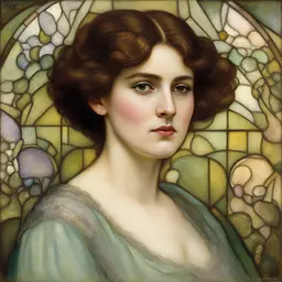 portrait of a woman by Louis Comfort Tiffany