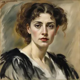 portrait of a woman by Lovis Corinth