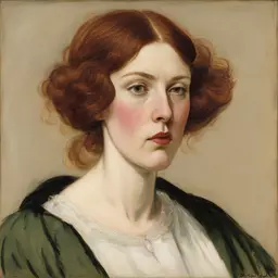 portrait of a woman by Lucy Madox Brown