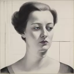 portrait of a woman by Ludwig Mies van der Rohe